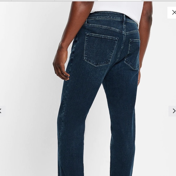 Express Mens Dark Wash 4 way Hyper Stretch Jeans sz 32x34 - Picture 3 of 6